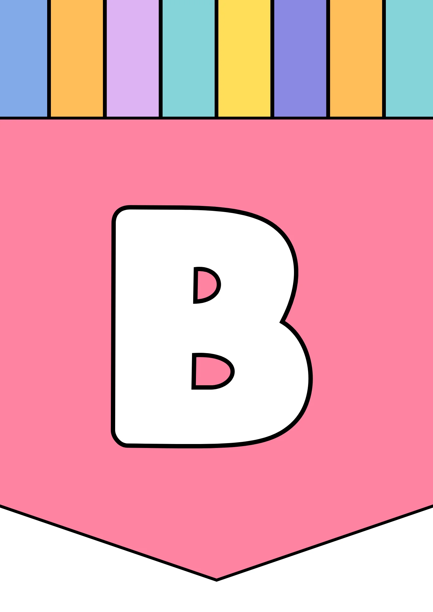 bubble letter b