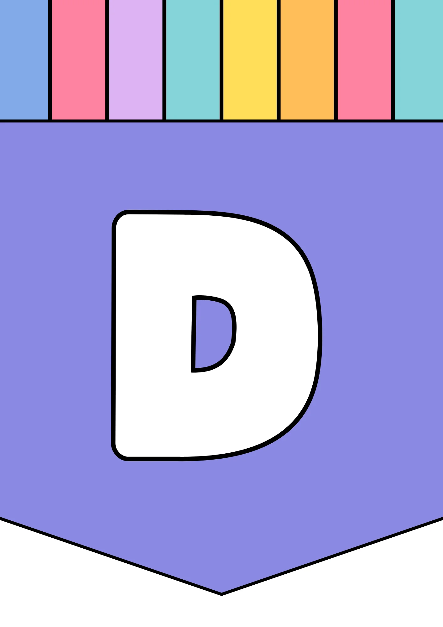 bubble letter d