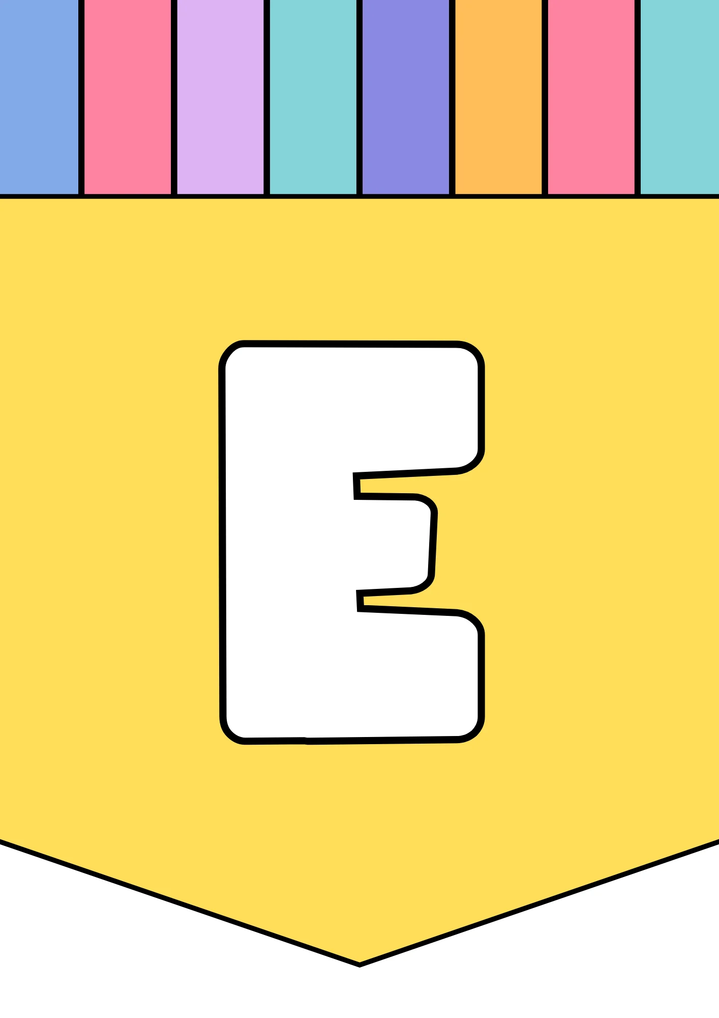 bubble letter e