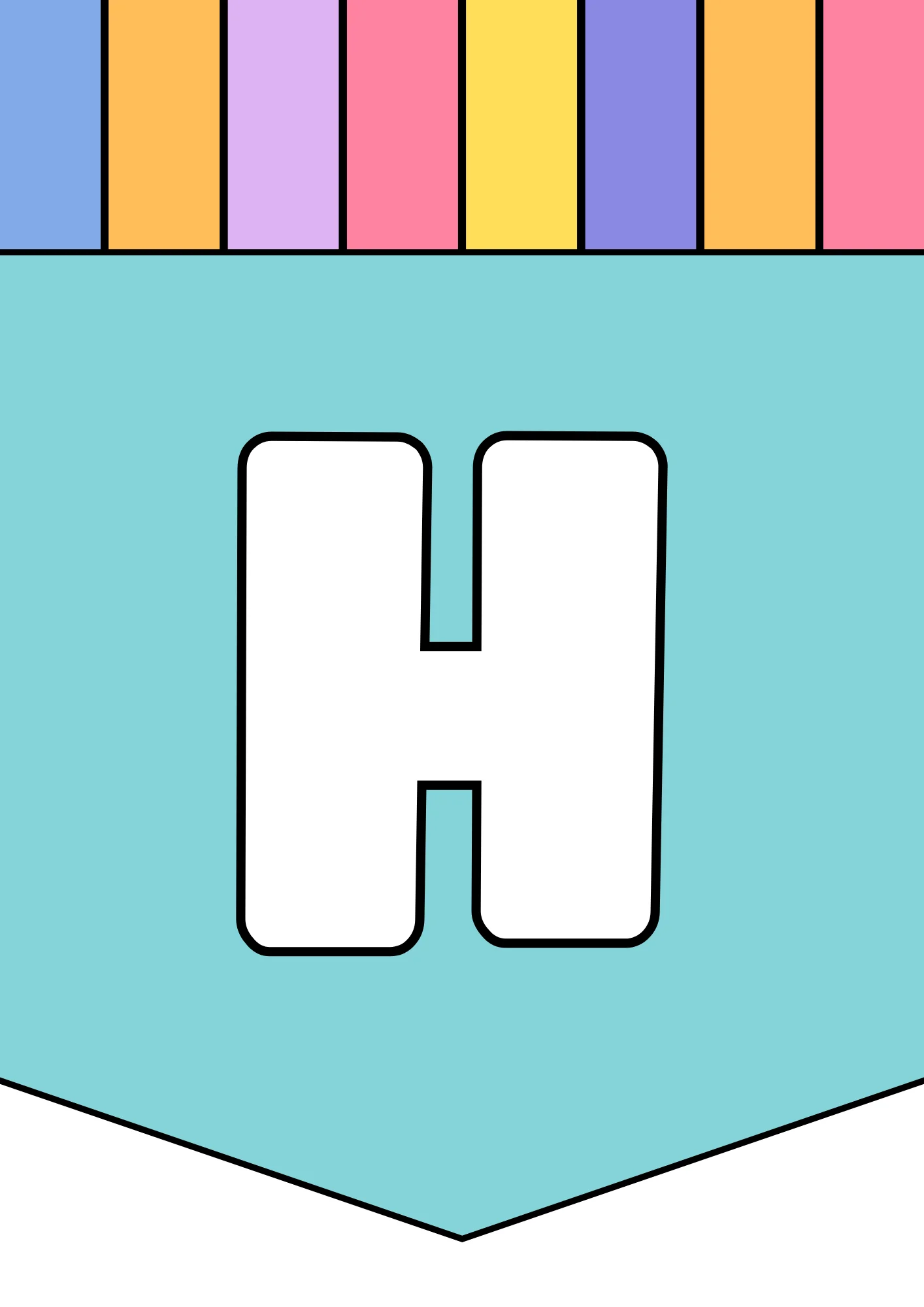 bubble letter h