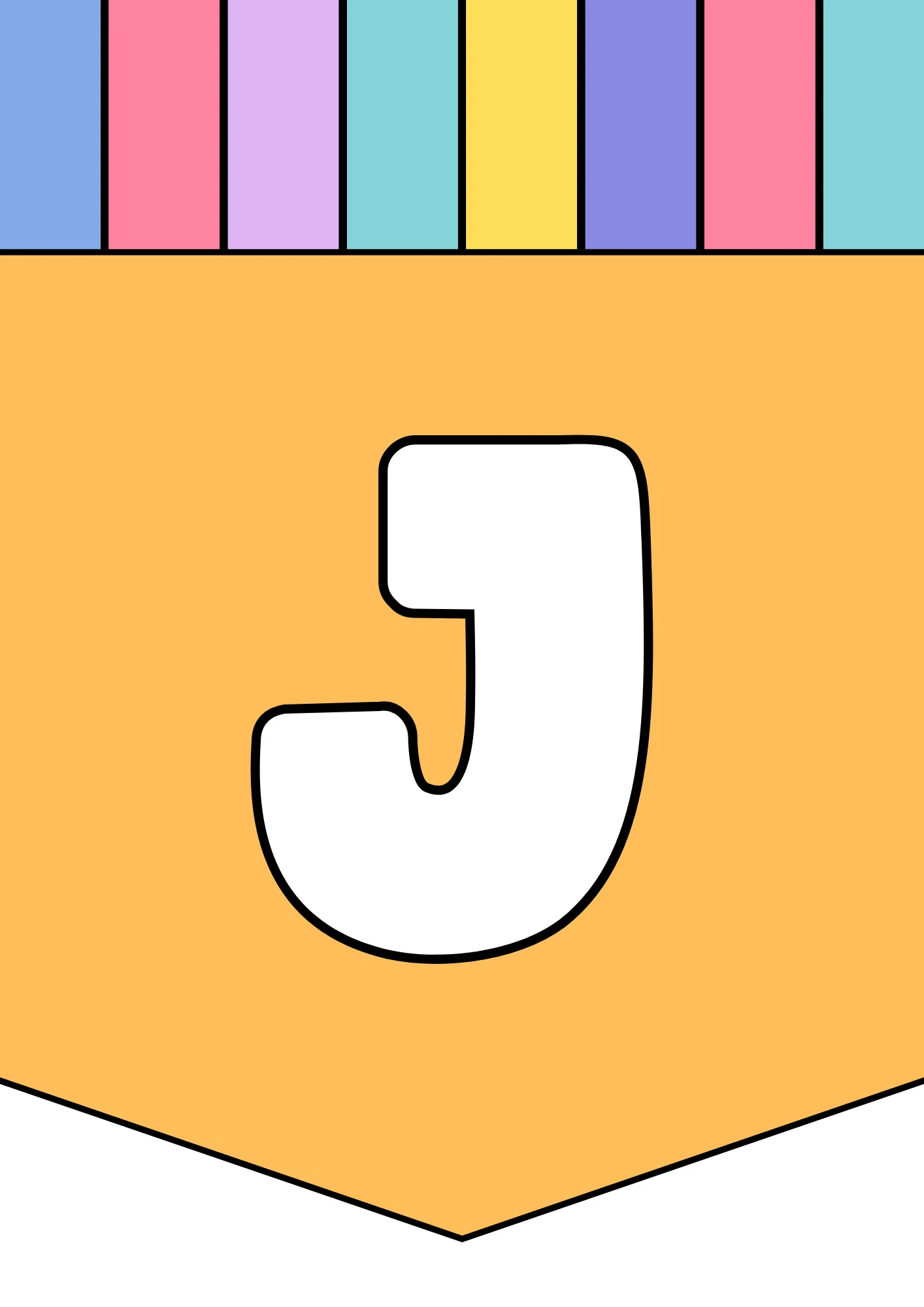 bubble letter j