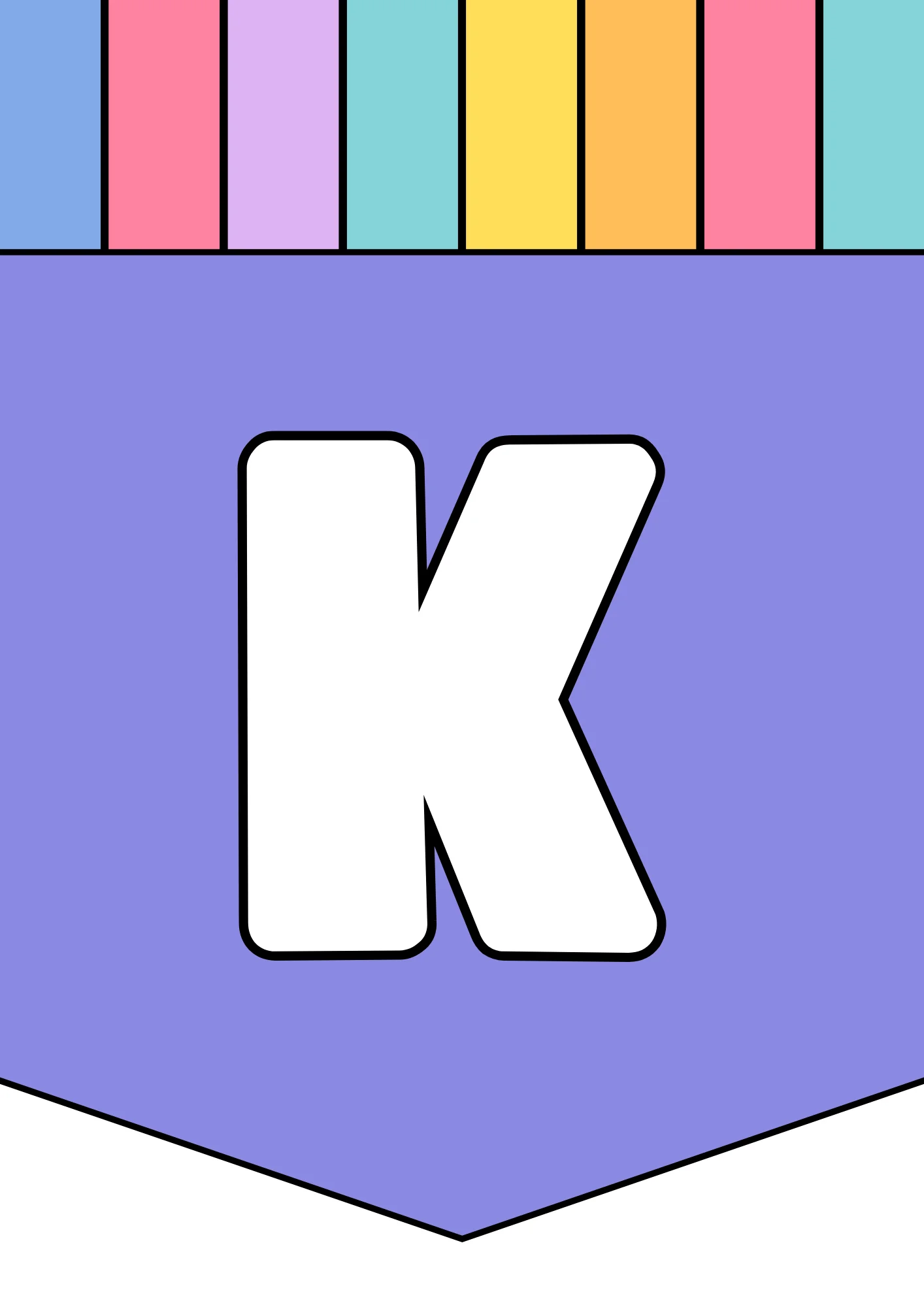 bubble letter k