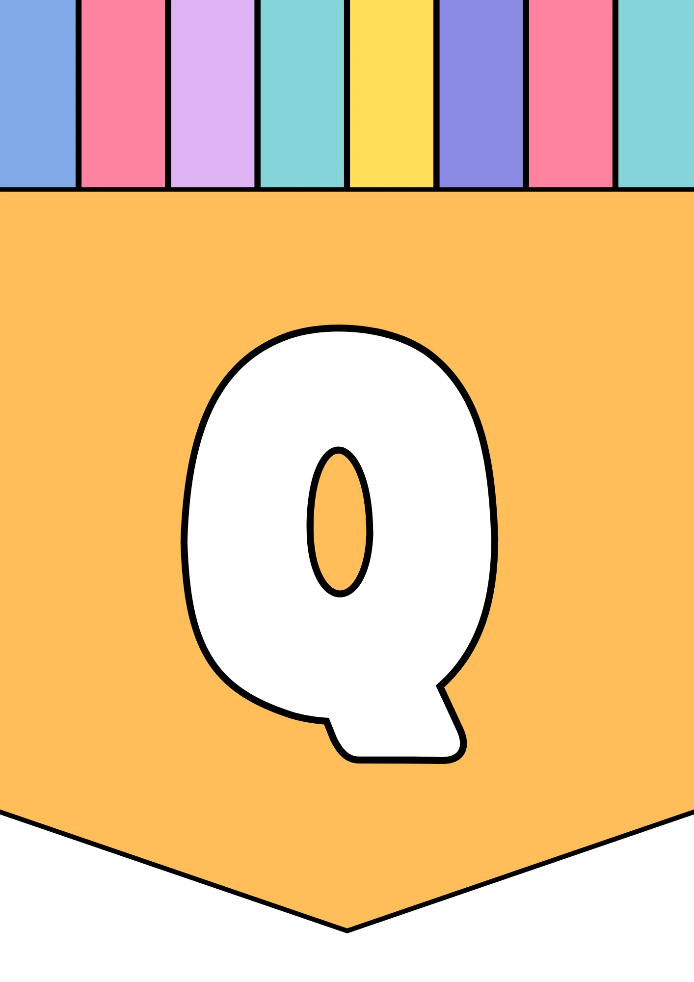 bubble letter q