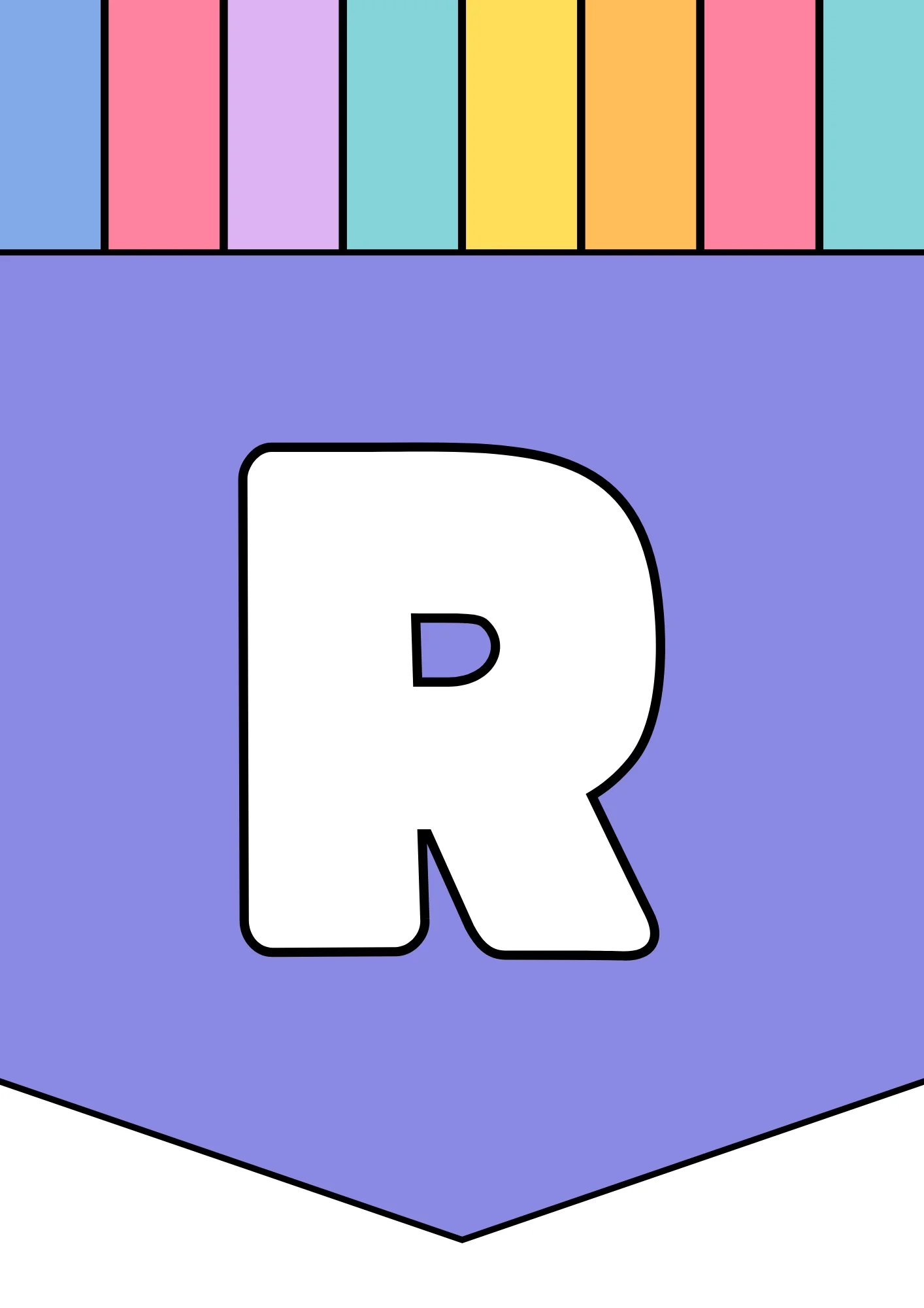 bubble letter r