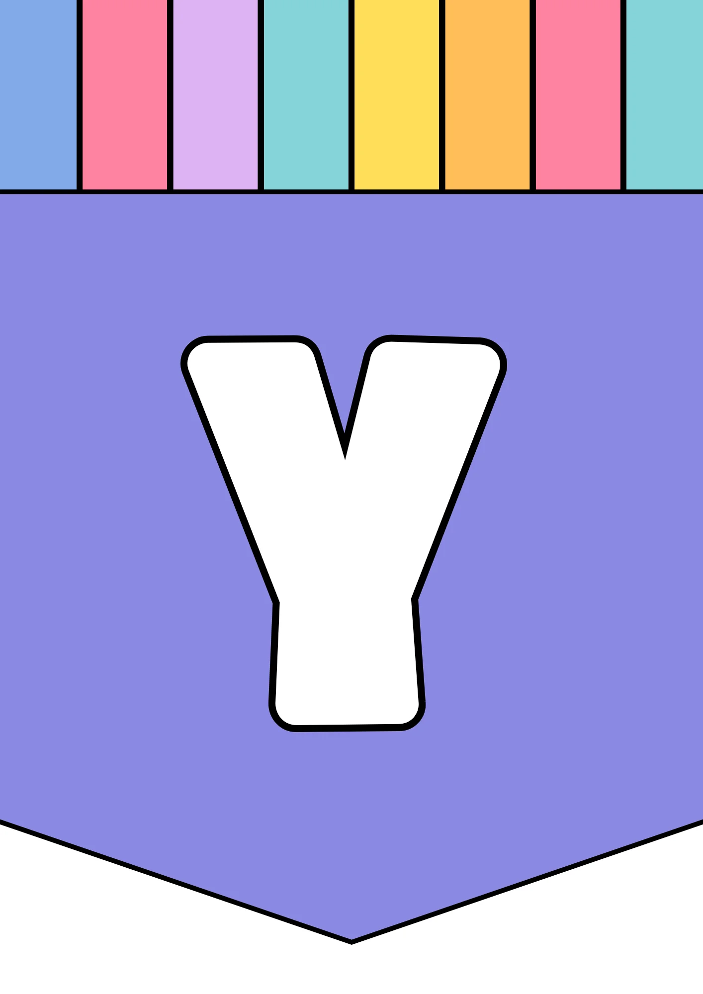 bubble letter y