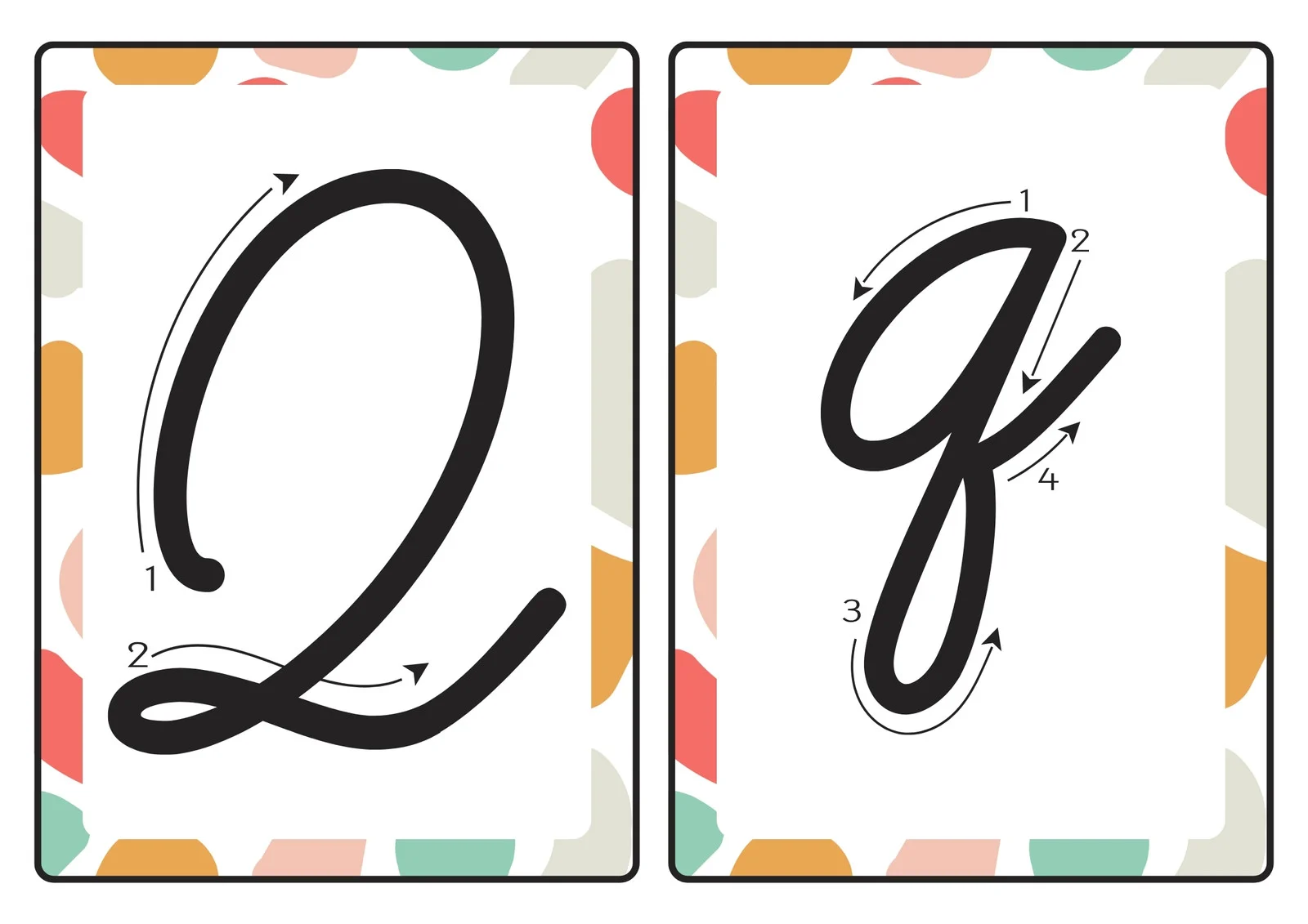 how to wirte q in cursive