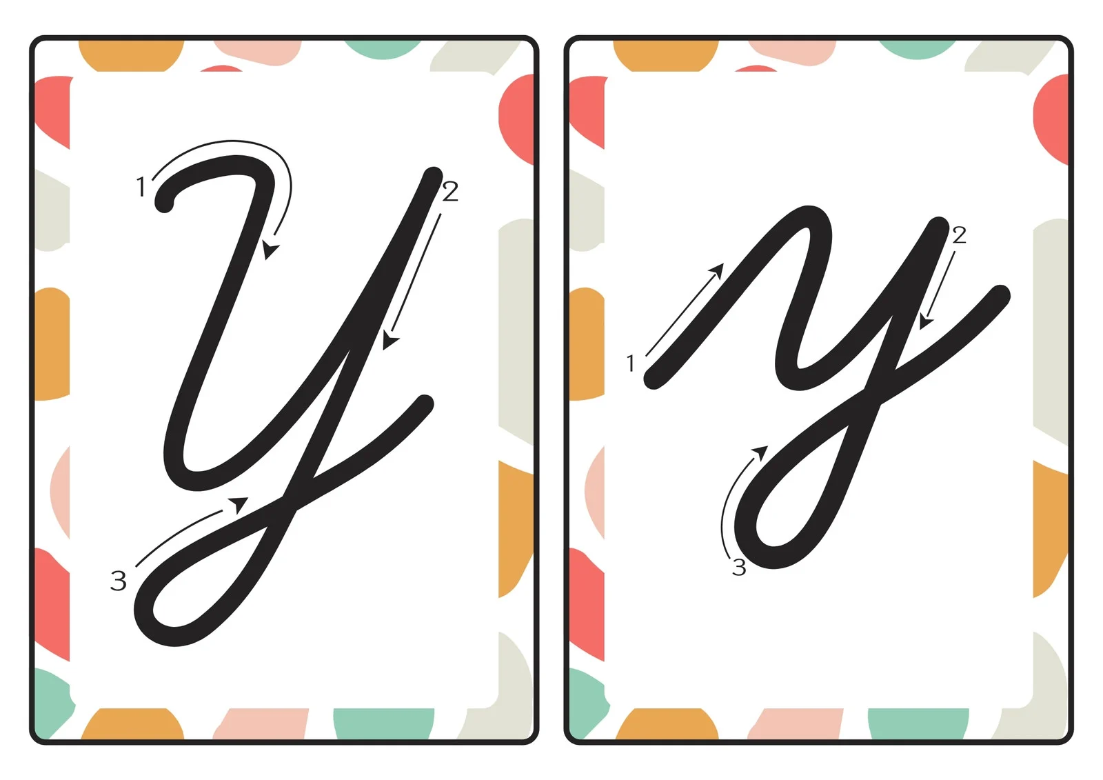 how to wirte y in cursive